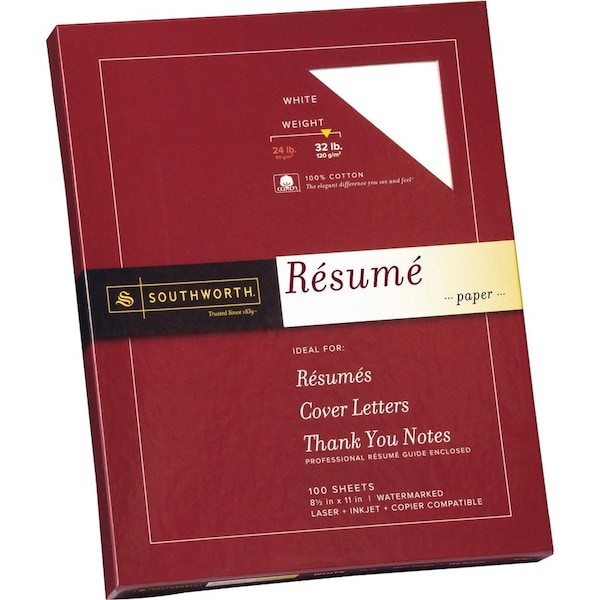 Paper, Resume, 32#, White Pk